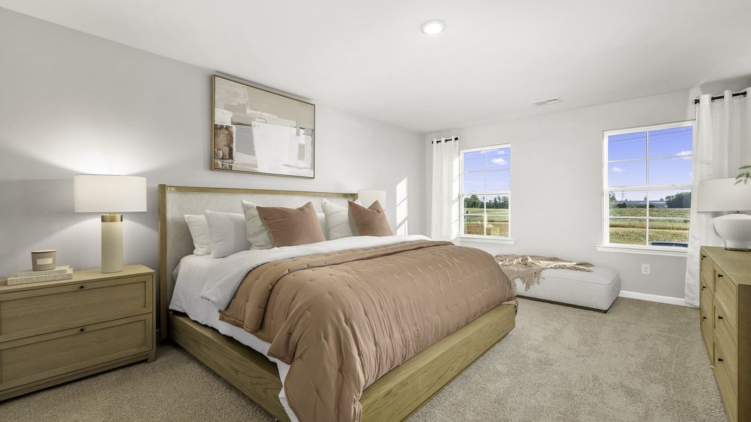 Furnished interior in a model home at Evergreen Landing in Lexington (Image 21).