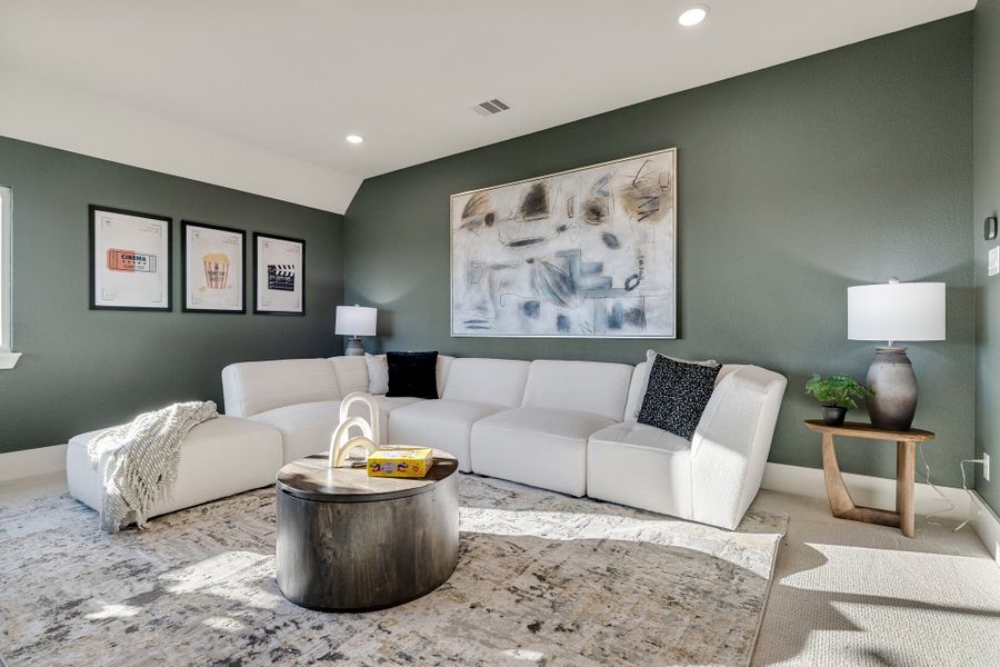 Furnished interior in a model home at The Grove in North Richland Hills (Image 4).