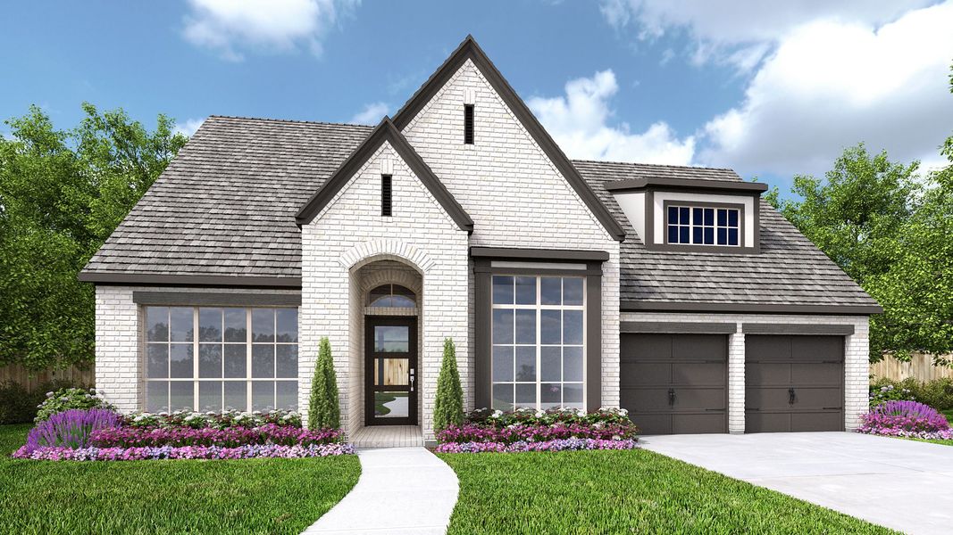 Front exterior of a home in the The Colony 60' community, located in Bastrop, TX (Image 13).
