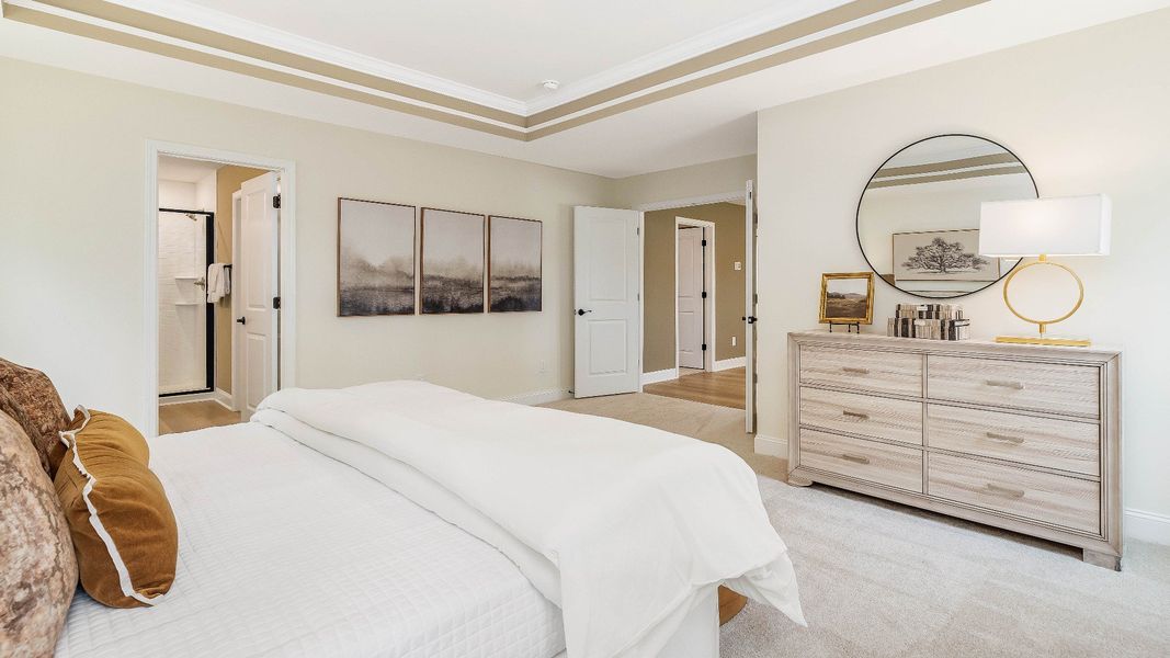 Furnished interior in a model home at The Farm at Neill's Creek in Lillington (Image 23). Furnished interior in a model home at The Farm at Neill's Creek in Lillington (Image 23).