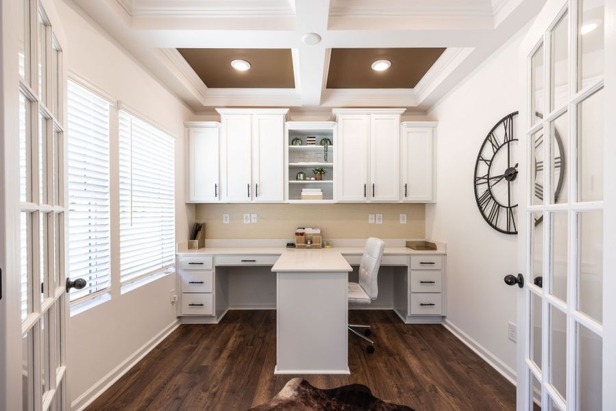 Furnished interior in a model home at College Park in Louisburg (Image 13). Furnished interior in a model home at College Park in Louisburg (Image 13).