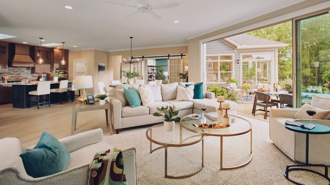 Furnished interior in a model home at The Grove at Haven Hill in Lenoir City (Image 3).