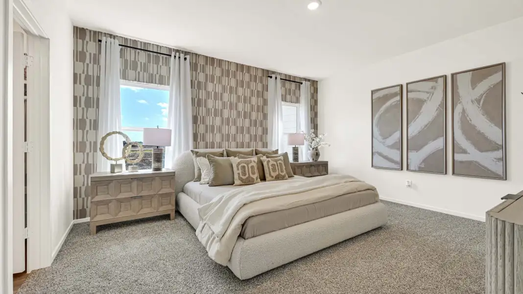 Furnished interior in a model home at Reverie Ranch in Arcola (Image 15).