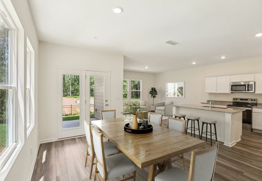 Furnished interior in a model home at Chestnut Grove in Douglasville (Image 8).