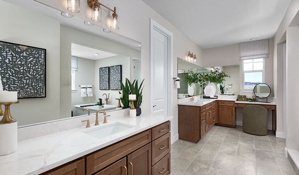 Furnished interior in a model home at Skyline at Parkvale in Littleton (Image 21). Furnished interior in a model home at Skyline at Parkvale in Littleton (Image 21).