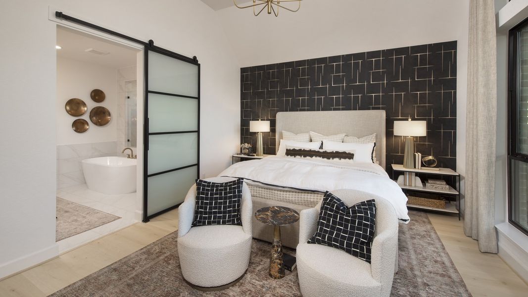 Furnished interior in a model home at Haby Hill 60' in San Antonio (Image 10). Furnished interior in a model home at Haby Hill 60' in San Antonio (Image 10).