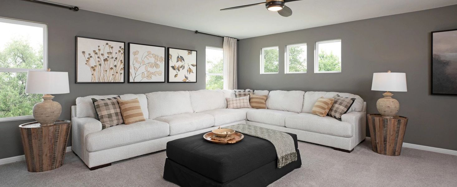 Furnished interior in a model home at Patterson Ranch in Georgetown (Image 14). Furnished interior in a model home at Patterson Ranch in Georgetown (Image 14).