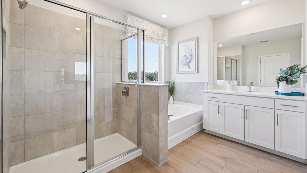 Furnished interior in a model home at Buchanan Trails in Newberry (Image 16).