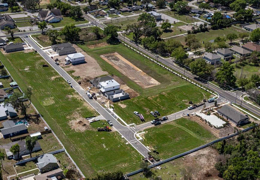 Aerial view of the Myers Estates community in Seffner, FL, showing layout and nearby surroundings (Image 11).