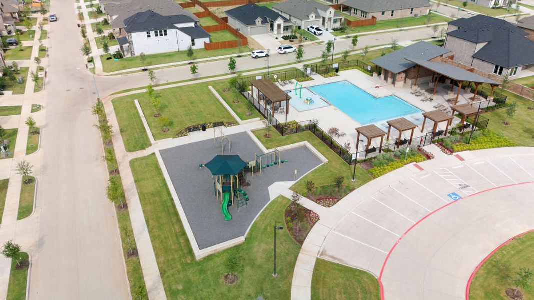 Aerial view of the View at the Reserve community in Mansfield, TX, showing layout and nearby surroundings (Image 10).