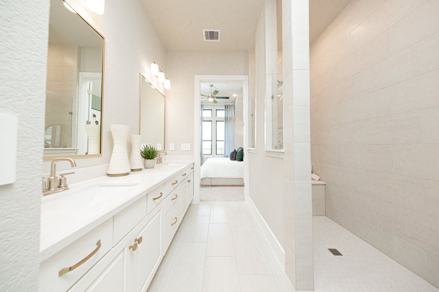 Furnished interior in a model home at The Highlands in Porter (Image 14).