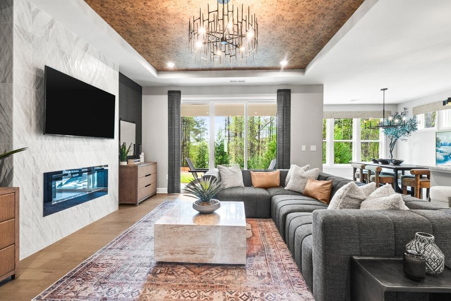 Furnished interior in a model home at Savannah Lakes in Hiram (Image 33).