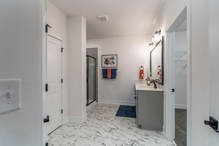 Furnished interior in a model home at Kerns Ridge in Salisbury (Image 16). Furnished interior in a model home at Kerns Ridge in Salisbury (Image 16).