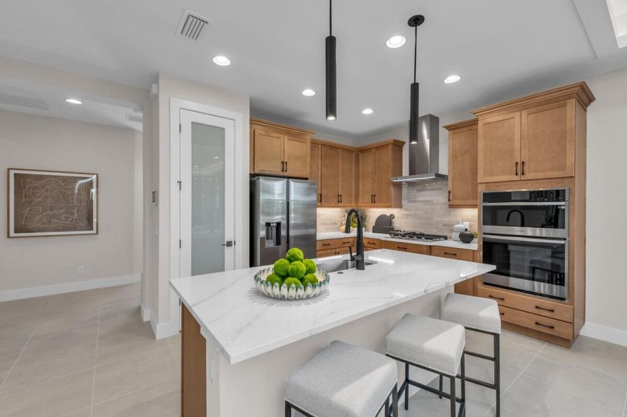 Furnished interior in a model home at Reflection Villas at Watercolor Place in Bradenton (Image 97).