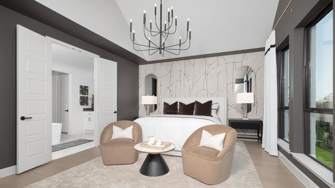 Furnished interior in a model home at Terraces 72' in Rockwall (Image 17).