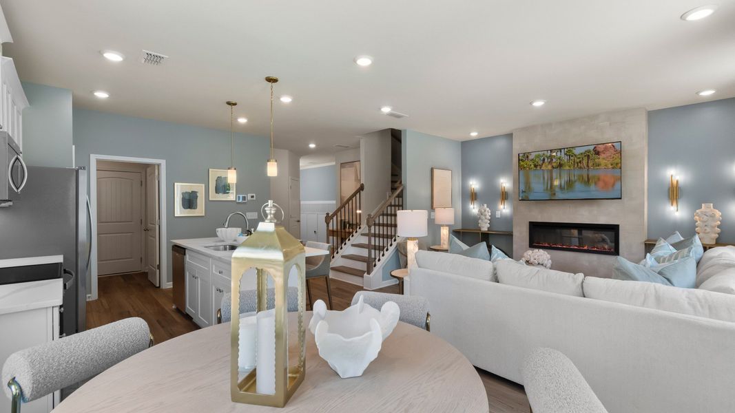 Furnished interior in a model home at McAvoy in Stockbridge (Image 3).