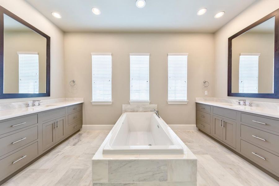 Furnished interior in a model home at Cottage Grove Lake in Houston (Image 16).