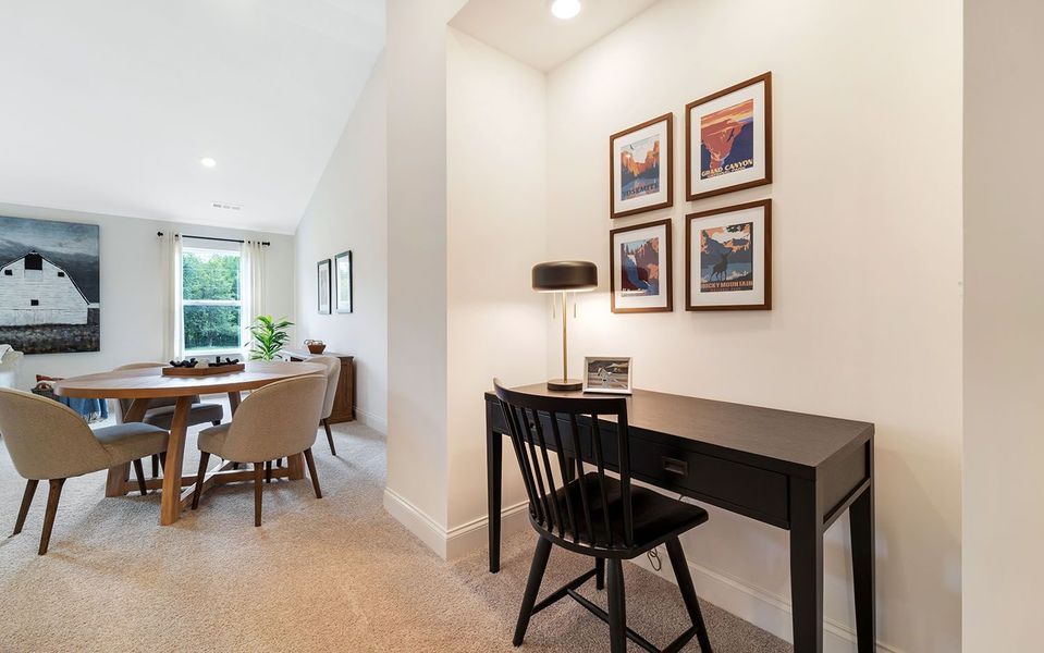 Furnished interior in a model home at Aden Woods in Fairview (Image 32). Furnished interior in a model home at Aden Woods in Fairview (Image 32).