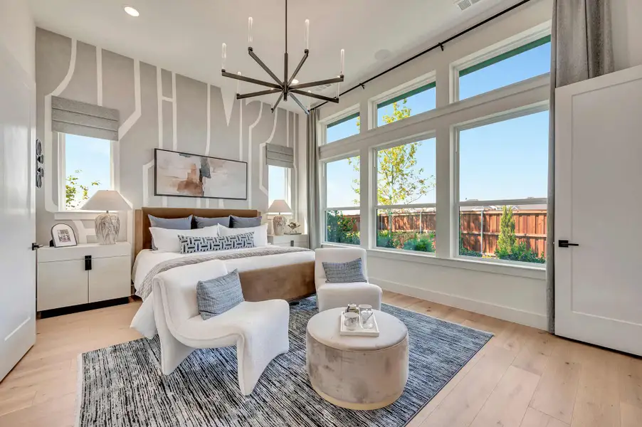 Furnished interior in a model home at Whyburn Manor Series in Flower Mound (Image 6).