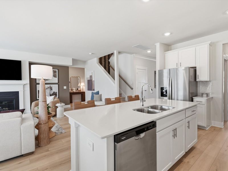 Furnished interior in a model home at Crossing at Abner Creek in Greer (Image 8).