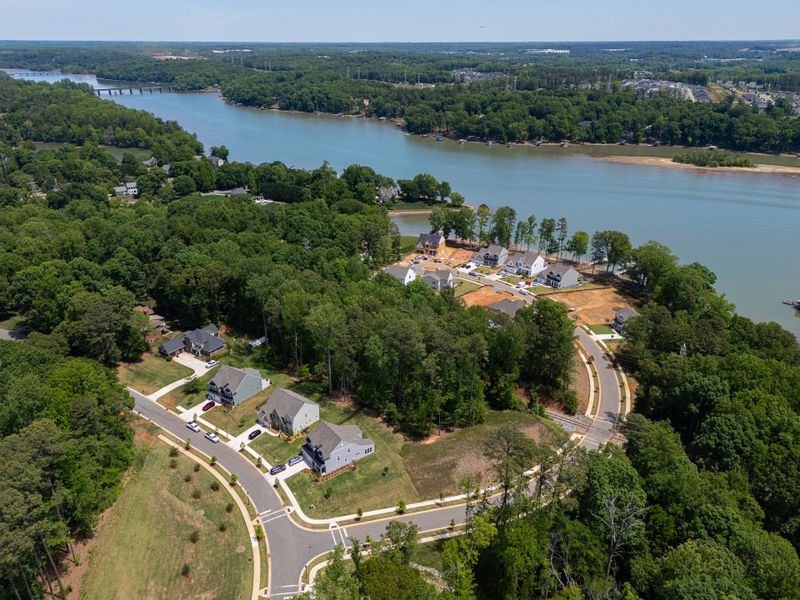 Aerial view of the Lakestone Cove community in Belmont, NC, showing layout and nearby surroundings (Image 15).