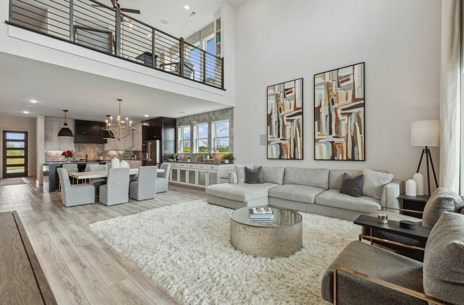 Furnished interior in a model home at Windsong Ranch in Prosper (Image 39).