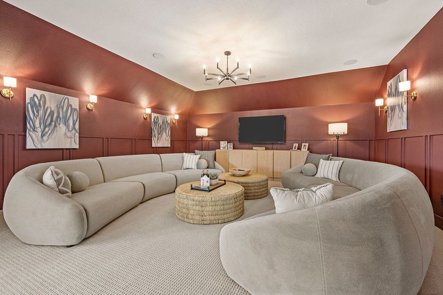 Furnished interior in a model home at Meadow Run in Melissa (Image 18). Furnished interior in a model home at Meadow Run in Melissa (Image 18).