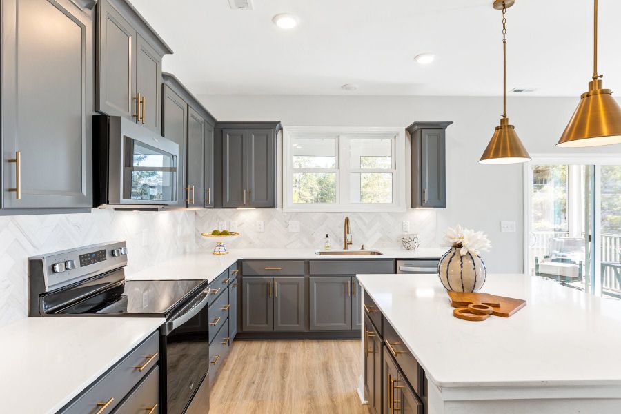 Furnished interior in a model home at Anchors Bend Townes in Wilmington (Image 27).