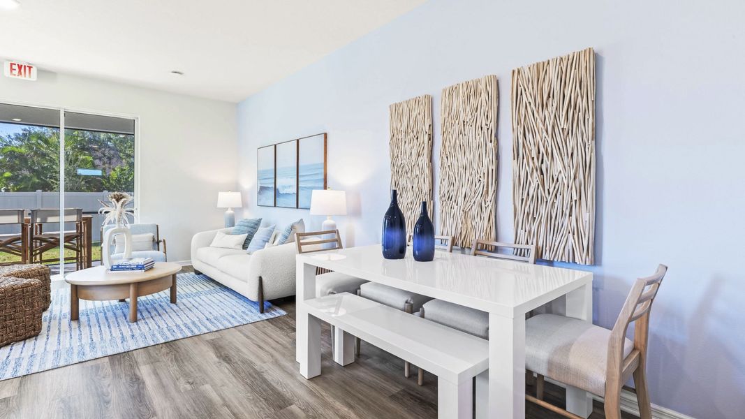 Furnished interior in a model home at The Gardens at Bay Street in Sarasota (Image 6).