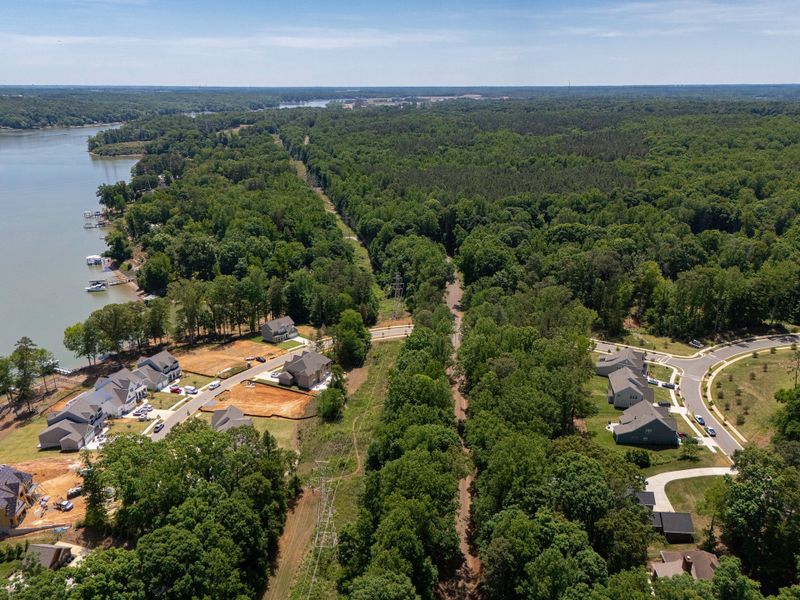 Aerial view of the Lakestone Cove community in Belmont, NC, showing layout and nearby surroundings (Image 13).