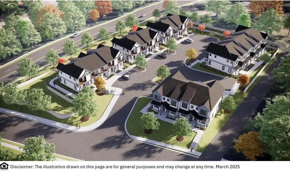 Aerial view of the Hawthorne Summit community in Greenville, SC, showing layout and nearby surroundings (Image 1). Aerial view of the Hawthorne Summit community in Greenville, SC, showing layout and nearby surroundings (Image 1).