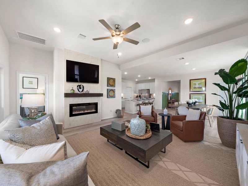 Furnished interior in a model home at River Ranch Meadows in Dayton (Image 15).