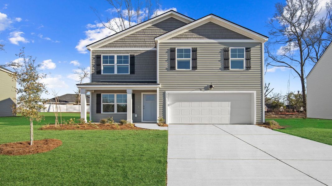 Front exterior of a home in the Cypress Landing community, located in Hardeeville, SC (Image 2).