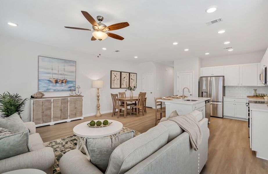 Furnished interior in a model home at Waypoint Townhomes in Panama City Beach (Image 5).