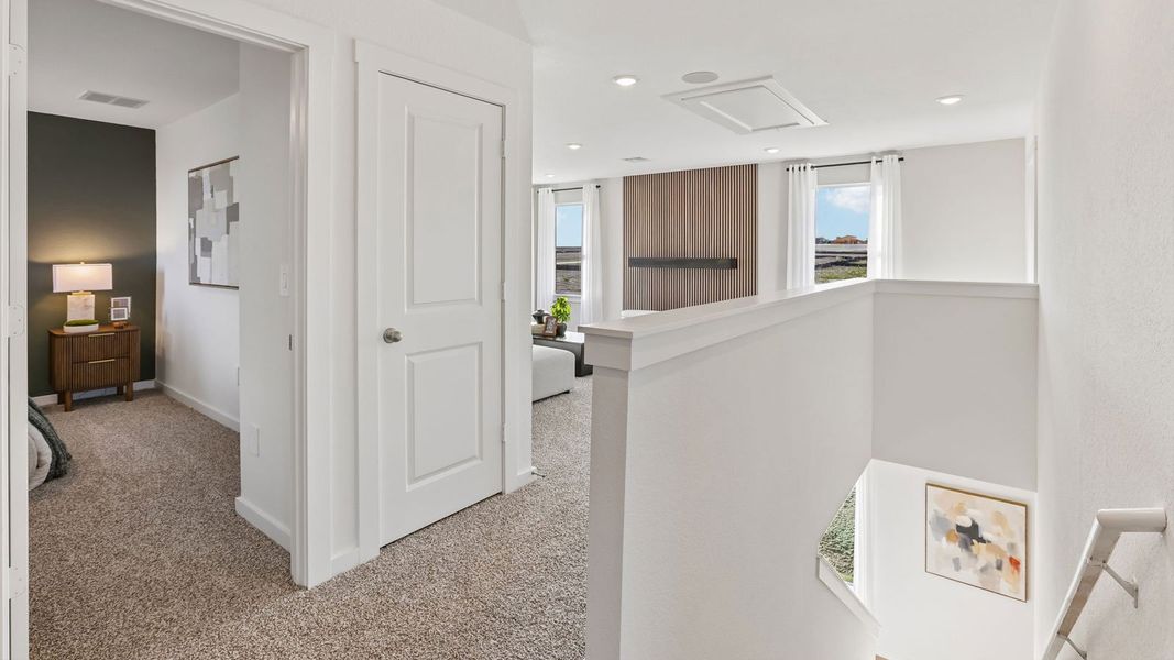 Furnished interior in a model home at Frontier in Mustang Ridge (Image 23).