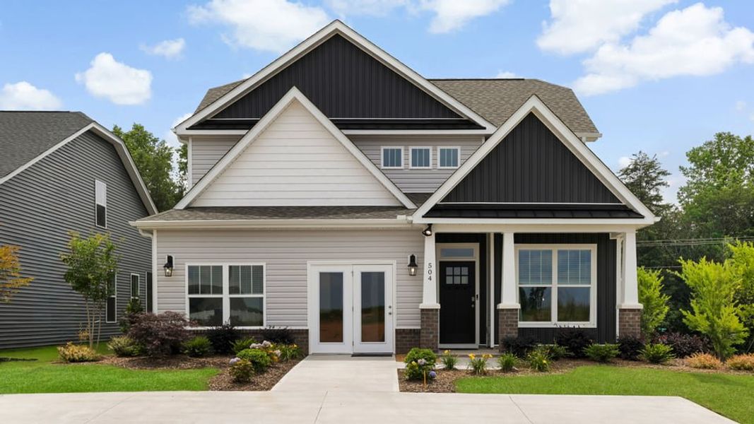 Front exterior of a home in the Sherwood Gardens community, located in Landrum, SC (Image 4).