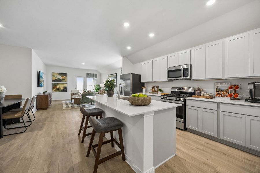 Furnished interior in a model home at Sofi Lakes in Katy (Image 6).