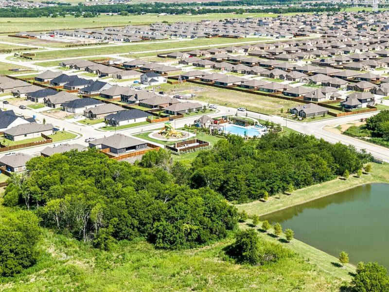 Aerial view of the Waverly Estates community in Josephine, TX, showing layout and nearby surroundings (Image 13). Aerial view of the Waverly Estates community in Josephine, TX, showing layout and nearby surroundings (Image 13).