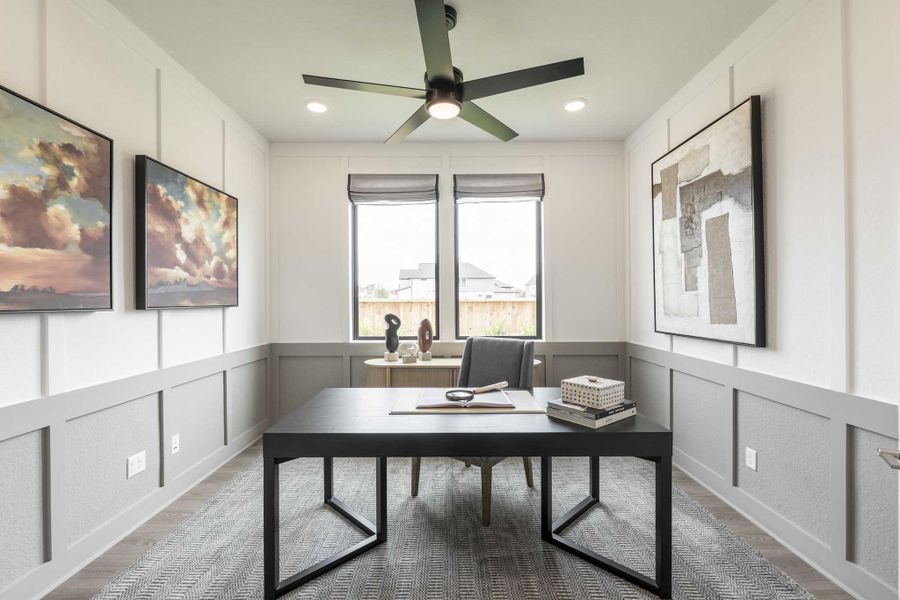 Furnished interior in a model home at Tompkins Reserve in Katy (Image 8). Furnished interior in a model home at Tompkins Reserve in Katy (Image 8).