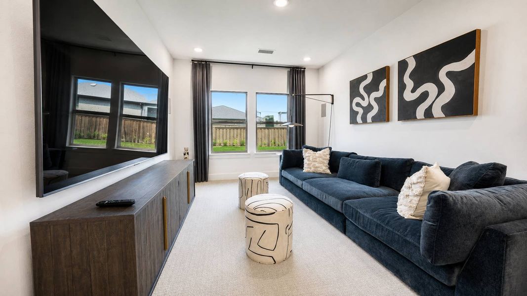 Furnished interior in a model home at Las Lomas in Forney (Image 24).