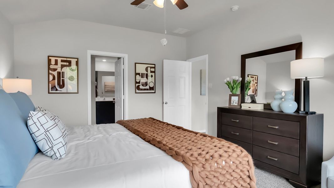 Furnished interior in a model home at Cedar Trails in Belton (Image 12).