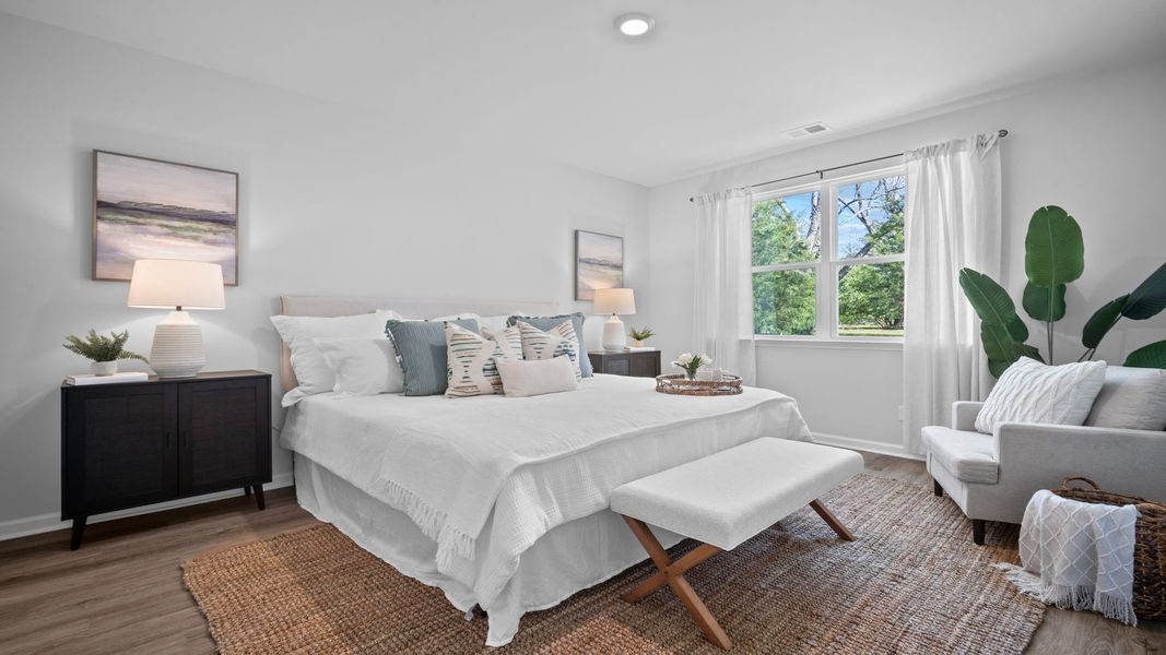 Furnished interior in a model home at Fernhill Farms in Statesboro (Image 10).