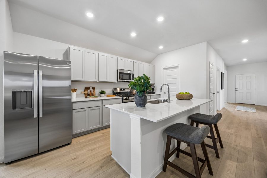 Furnished interior in a model home at Sofi Lakes in Katy (Image 8).