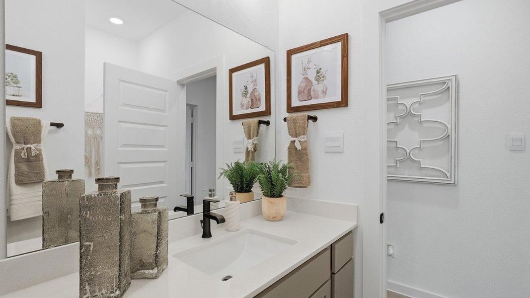 Furnished interior in a model home at The Woods in Lumberton (Image 26).