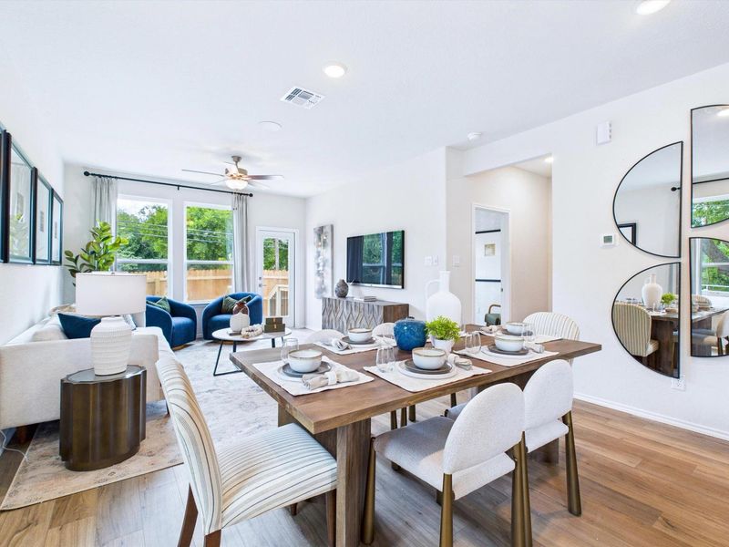 Furnished interior in a model home at Cedar Heights in San Antonio (Image 6).