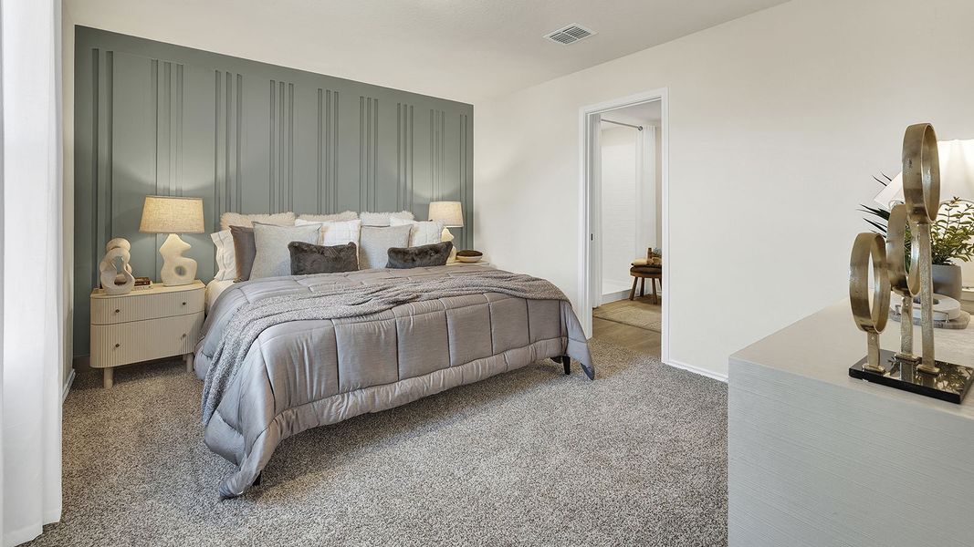 Furnished interior in a model home at Spring Valley in New Braunfels (Image 12).