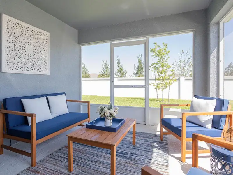 Your living space extends outdoors to your covered lanai - Parker home plan