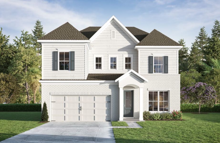 Front exterior of a home in the Linden Grove community, located in Powder Springs, GA (Image 10).