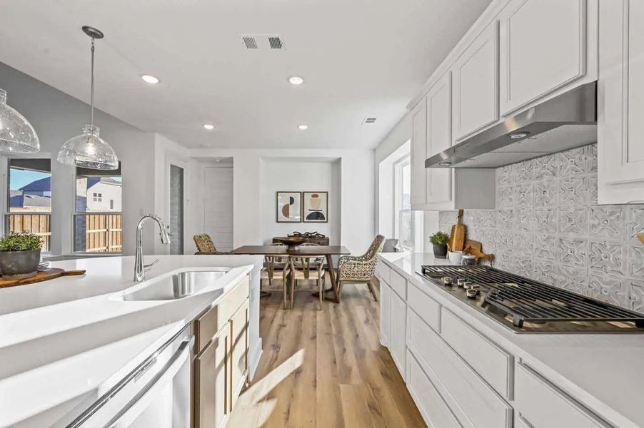 Furnished interior in a model home at Mantua Point: 40ft. lots in Van Alstyne (Image 11).