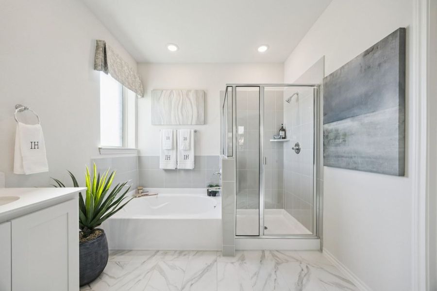 Furnished interior in a model home at Churchill in Anna (Image 17).